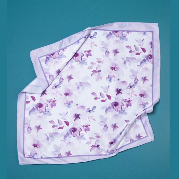 Nordstrom Accessories - A218-K  • Lavender Bloom Silky Bandana Scarf